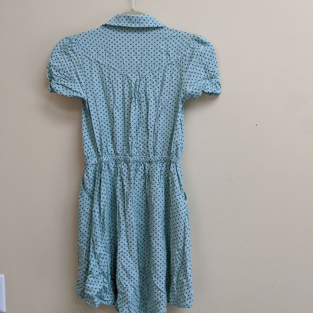 Kimchi Blue Mint Green Polka Dot Dress - XS - Picture 5 of 8